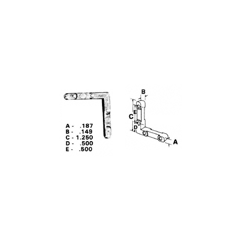 CRL 3465104 Zinc Diecast Storm Window Corner Key - .850" Leg; .187" Width - 20/Pk