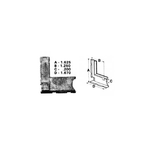 CRL 3465104 Zinc Diecast Storm Window Corner Key - .850" Leg; .187" Width - 20/Pk