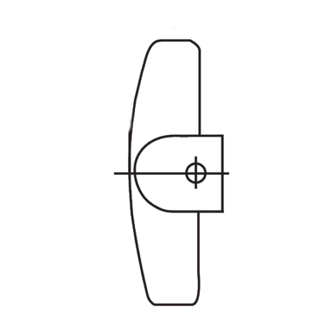 CRL H3536 Aluminum T-Crank Window Handle with 5/16" Spline Size