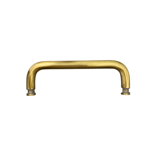 CRL BPS8SB Satin Brass 8" Single-Sided Solid 3/4" Diameter Pull Handle Without Metal Washers