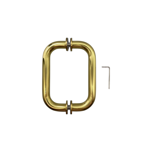 CRL BM6X6SB Satin Brass 6" BM Series Tubular Back-to-Back Pull Handle