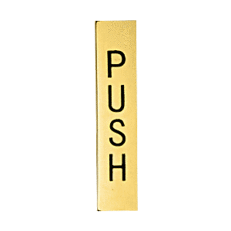 CRL 4EPPBPU Polished Brass 4-1/2" Push Indicator