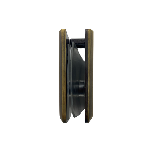 CRL BCU4BBRZ Brushed Bronze Beveled Hole-in-Glass Style Wall Mount Heavy-Duty Glass Clamp