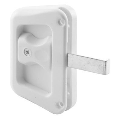 CRL A228 White Sliding Screen Door Latch and Pull With 3" Screw Holes for Hat Section Doors