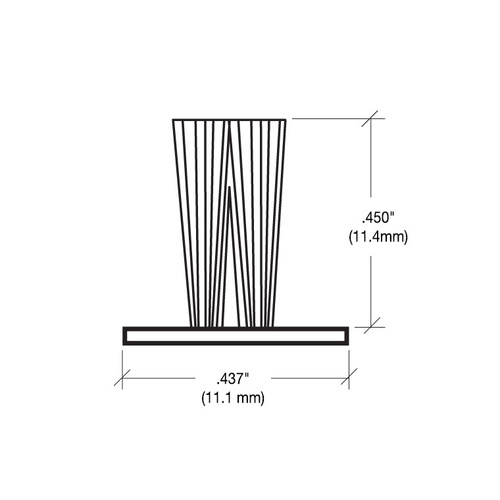 CRL A11545C Storefront Door Pile Weatherstrip - 100' Roll .450 Pile Height; .350 Backing Width