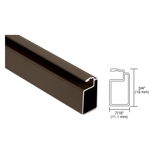 CRL A347BRZ Bronze 3/4" x 7/16" Extruded Screen Frame 144" Stock Length