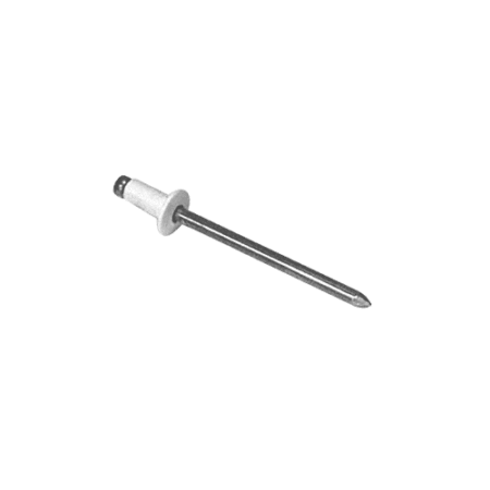 CRL ABA42WPK White 1/8" Diameter, 1/16" to 1/8" Grip Range Aluminum Mandrel and Rivet - pack of 1000