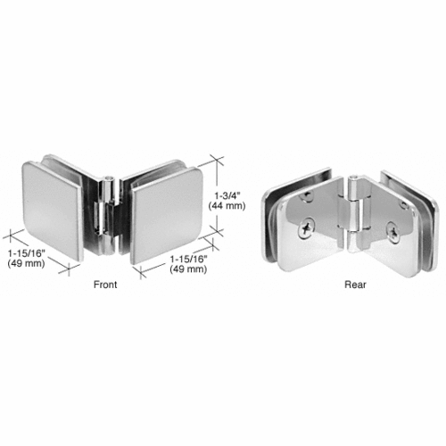 CRL ADJ180BN Brushed Nickel Adjustable Glass-to-Glass Clamp