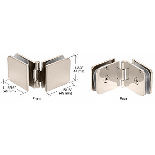 CRL ADJ180BN Brushed Nickel Adjustable Glass-to-Glass Clamp