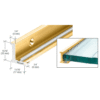 CRL AJ78BGA Brite Gold Anodized  Aluminum Jamb With Clear Vinyl Wipe - 78" Stock Length