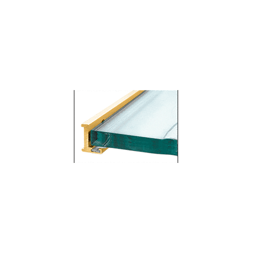 CRL AJ78BGA Brite Gold Anodized  Aluminum Jamb With Clear Vinyl Wipe - 78" Stock Length