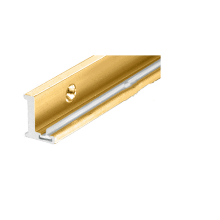 CRL AJ98BGA Brite Gold Anodized 98" Aluminum Jamb With Clear Vinyl Wipe - 95" Stock Length