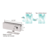 CRL AMR205BS Brushed Stainless AMR Series Patch Lock