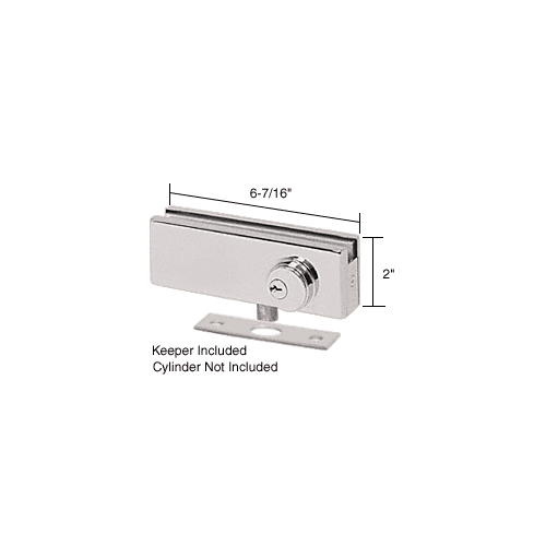 CRL AMR205BS Brushed Stainless AMR Series Patch Lock