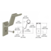 CRL ARHB1AGY Agate Gray Quick Connect Aluminum Hand Rail Bracket for 1-1/2" Diameter Tubing