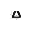 CRL AV539 Rubber Glazing Channel for 1/4" Material - 11/32" Base Width