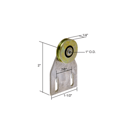 CRL B537 1" Steel Ball Bearing Sliding Screen Door Top Hung Roller for Fullview Doors