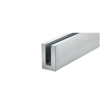 CRL B5S20F B5S Series Mill Aluminum 240" Fascia Mount Square Base Shoe Drilled for 1/2" Glass