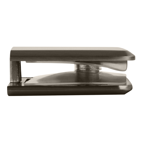 CRL BCU4BBRZ Brushed Bronze Beveled Hole-in-Glass Style Wall Mount Heavy-Duty Glass Clamp