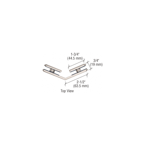 CRL BGC135CH Chrome Beveled 135 degree Glass-to-Glass Clamp