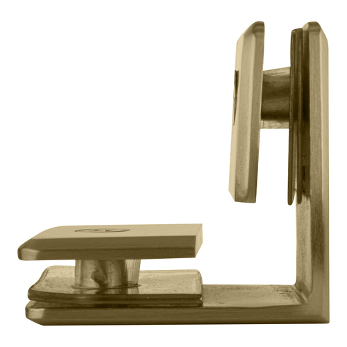 CRL BGC90BBRZ Brushed Bronze Beveled Style 90 degree Glass-to-Glass Clamp