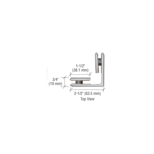 CRL BGC90BBRZ Brushed Bronze Beveled Style 90 degree Glass-to-Glass Clamp