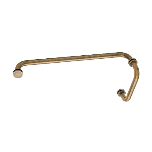 CRL BM6X18CH Polished Chrome 6" Pull Handle and 18" Towel Bar BM Series Combination With Metal Washers