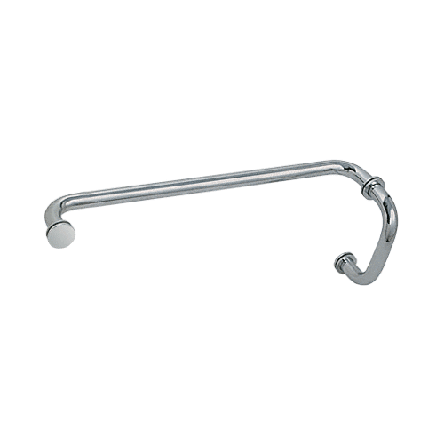 CRL BM6X18CH Polished Chrome 6" Pull Handle and 18" Towel Bar BM Series Combination With Metal Washers