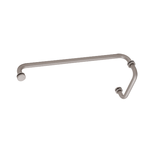 CRL BM6X18CH Polished Chrome 6" Pull Handle and 18" Towel Bar BM Series Combination With Metal Washers