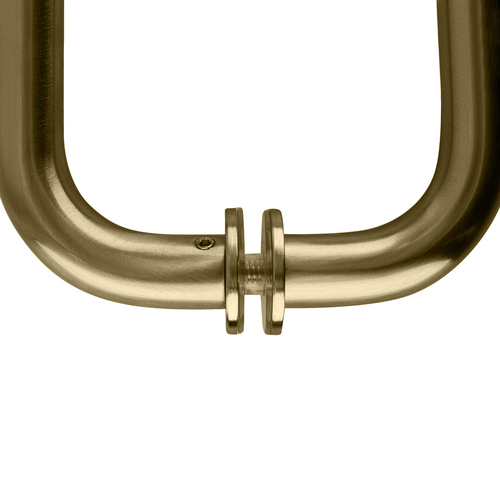 CRL BM6X6SB Satin Brass 6" BM Series Tubular Back-to-Back Pull Handle