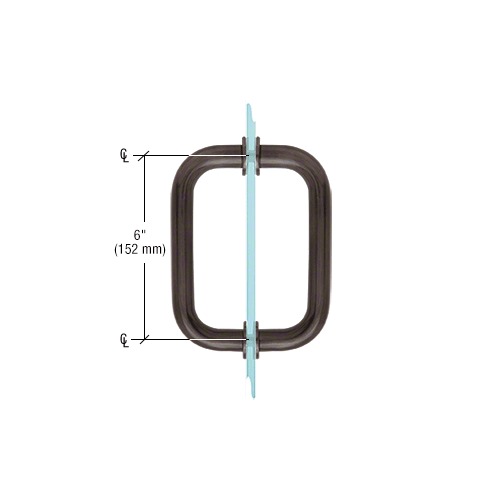 CRL BM6X6SB Satin Brass 6" BM Series Tubular Back-to-Back Pull Handle