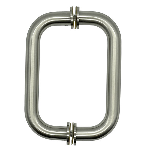 CRL BM6X6SB Satin Brass 6" BM Series Tubular Back-to-Back Pull Handle