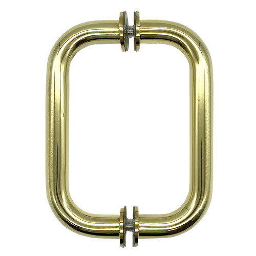 CRL BM6X6SB Satin Brass 6" BM Series Tubular Back-to-Back Pull Handle