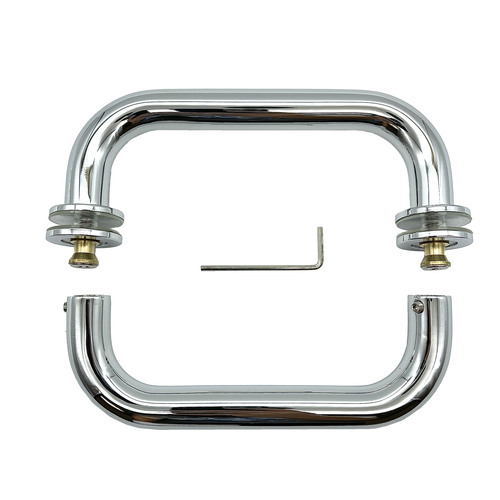 CRL BM6X6SB Satin Brass 6" BM Series Tubular Back-to-Back Pull Handle