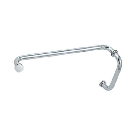 CRL BM8X20CH Polished Chrome 8" Pull Handle and 20" Towel Bar BM Series Combination With Metal Washers