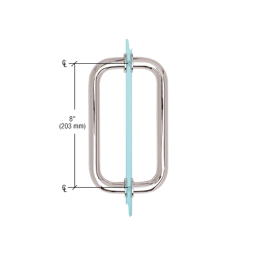 CRL BM8X8ABN Antique Brushed Nickel 8" BM Series Tubular Back-to-Back Pull Handle