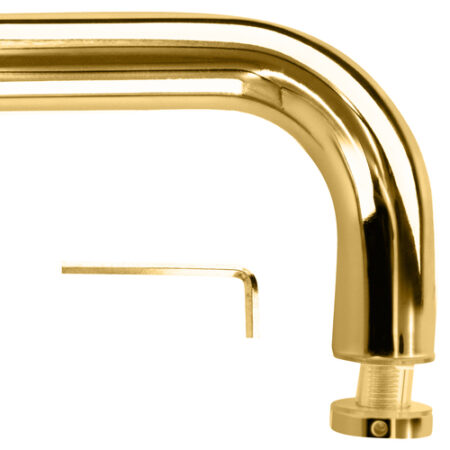 CRL BMNW20BR Polished Brass 20" BM Series Single-Sided Towel Bar Without Metal Washers