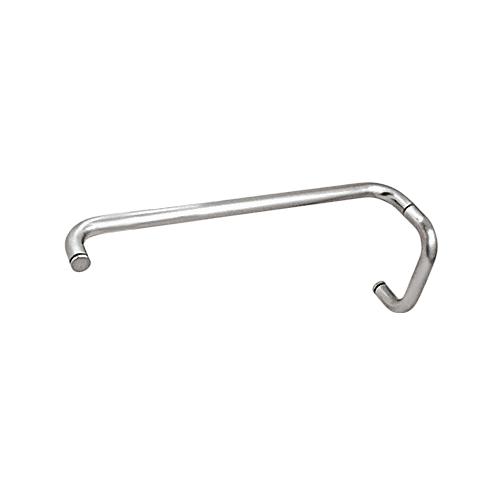 CRL BMNW6X18PN Polished Nickel 6" Pull Handle and 18" Towel Bar BM Series Combination Without Metal Washers