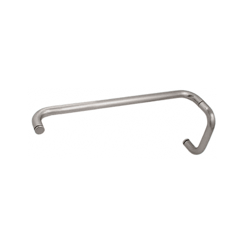 CRL BMNW6X18PN Polished Nickel 6" Pull Handle and 18" Towel Bar BM Series Combination Without Metal Washers