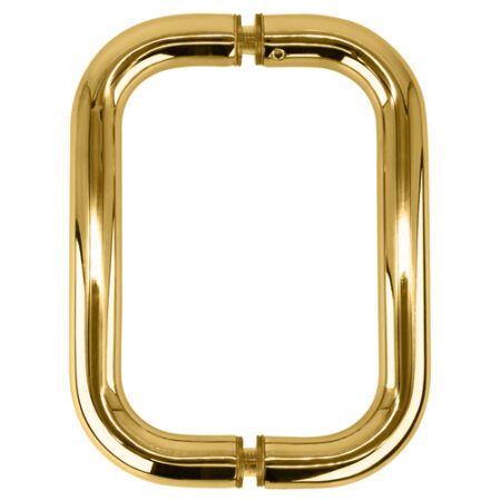 CRL BMNW6X6ULBR Unlacquered Brass 6" BM Series Back-to-Back Handle Without Metal Washers