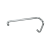 CRL BMNW8X18SN Satin Nickel 8" Pull Handle and 18" Towel Bar BM Series Combination Without Metal Washers