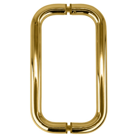 CRL BMNW8X8BR Polished Brass 8" BM Series Back-to-Back Handle Without Metal Washers