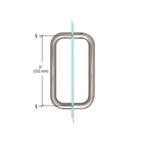 CRL BMNW8X8PN Polished Nickel 8" BM Series Back-to-Back Handle Without Metal Washers