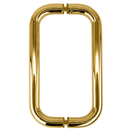 CRL BMNW8X8ULBR Unlacquered Brass 8" BM Series Back-to-Back Handle Without Metal Washers