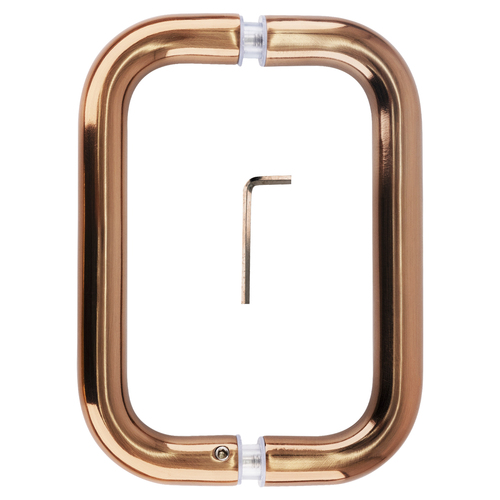 CRL BPD6ABC0 Antique Brushed Copper 6" Back-to-Back Solid Brass 3/4" Diameter Pull Handles Without Metal Washers