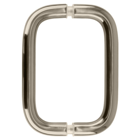 CRL BPD6BN Brushed Nickel 6" Back-to-Back Solid Brass 3/4" Diameter Pull Handles Without Metal Washers