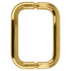 CRL BPD6SB Satin Brass 6" Back-to-Back Solid Brass 3/4" Diameter Pull Handles Without Metal Washers