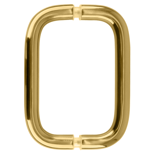 CRL BPD6SB Satin Brass 6" Back-to-Back Solid Brass 3/4" Diameter Pull Handles Without Metal Washers