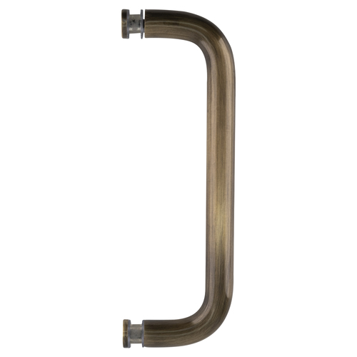 CRL BPS8SB Satin Brass 8" Single-Sided Solid 3/4" Diameter Pull Handle Without Metal Washers