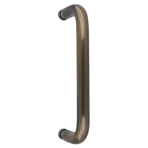 CRL BPS8SB Satin Brass 8" Single-Sided Solid 3/4" Diameter Pull Handle Without Metal Washers